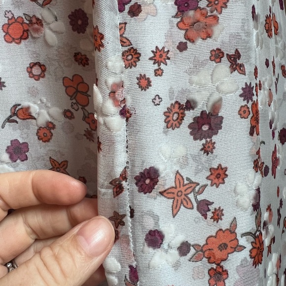 Floral print burnout velvet maxi skirt - Picture 6 of 8